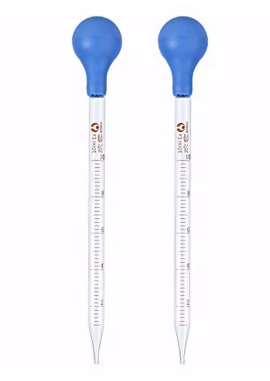 Pipette Graduée 10 ml en Verre avec Poire